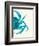 Contrasting Crab in Turquoise a-Fab Funky-Framed Art Print