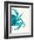 Contrasting Crab in Turquoise a-Fab Funky-Framed Art Print