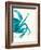 Contrasting Crab in Turquoise a-Fab Funky-Framed Art Print