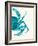 Contrasting Crab in Turquoise a-Fab Funky-Framed Art Print