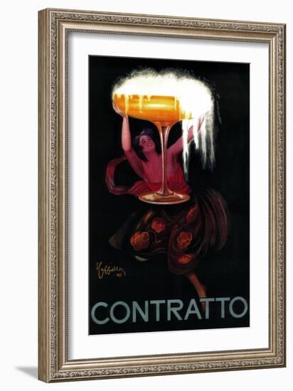 Contratto Vintage Poster - Europe-Lantern Press-Framed Art Print