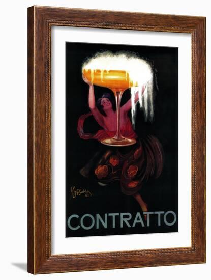 Contratto Vintage Poster - Europe-Lantern Press-Framed Art Print