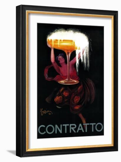 Contratto Vintage Poster - Europe-Lantern Press-Framed Art Print