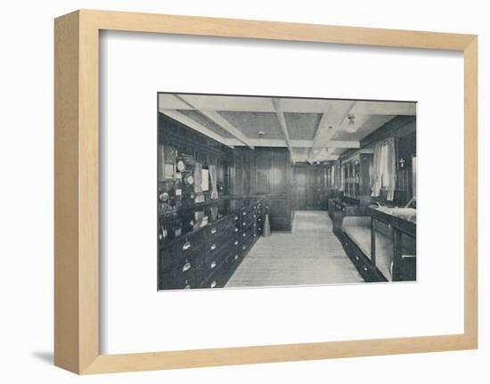 'Control Centre of the Empress of Britain, chart-room and wheel-house', 1936-Unknown-Framed Photographic Print