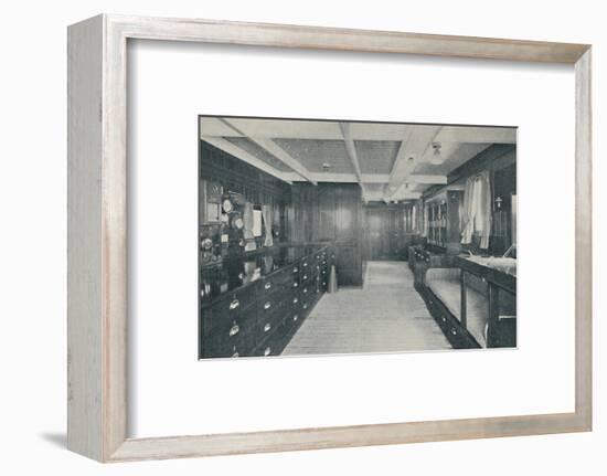 'Control Centre of the Empress of Britain, chart-room and wheel-house', 1936-Unknown-Framed Photographic Print