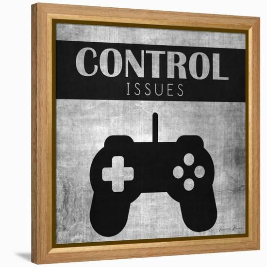 Control Issues Monochromatic-Denise Brown-Framed Stretched Canvas