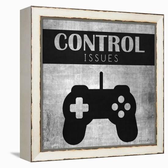 Control Issues Monochromatic-Denise Brown-Framed Stretched Canvas