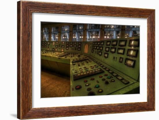Control Panel in Old Power Station-Nathan Wright-Framed Photographic Print