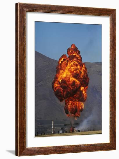 Controlled Explosions, Warbirds over Wanaka Airshow, South Island, New Zealand-David Wall-Framed Photographic Print