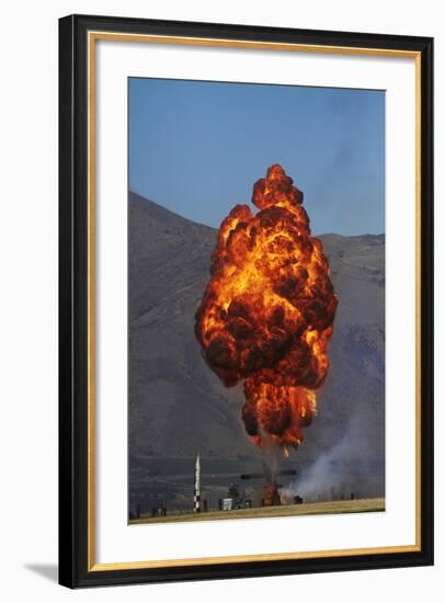 Controlled Explosions, Warbirds over Wanaka Airshow, South Island, New Zealand-David Wall-Framed Photographic Print