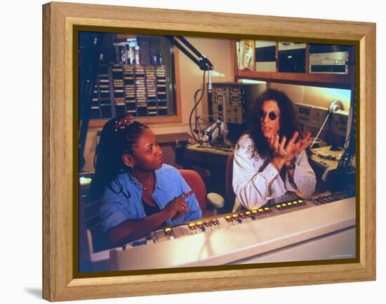 Controversial Radio Disc Jockey and Talk Show Host Howard Stern and Sidekick Robin Quivers-Ted Thai-Framed Premier Image Canvas