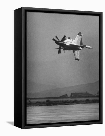 Convair's Pogo Plane-First Public Flight-J^ R^ Eyerman-Framed Premier Image Canvas