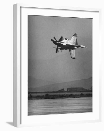 Convair's Pogo Plane-First Public Flight-J^ R^ Eyerman-Framed Photographic Print