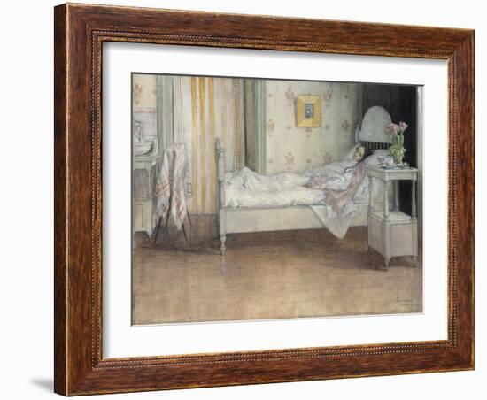 Convalescence, C.1899-Carl Larsson-Framed Giclee Print