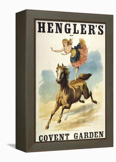 Convent Garden, London. Hengler's Grand Cirque, C.,1888. Woman Dancing On Horseback-Henry Evanion-Framed Premier Image Canvas