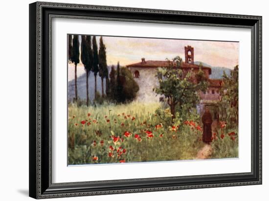 Convent Garden of San Cosimato, Vicovaro-Alberto Pisa-Framed Giclee Print