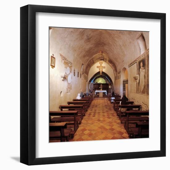 Convent of San Damiano, interior, 13th c. Assisi, Italy-null-Framed Art Print