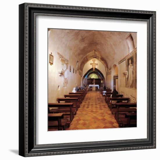 Convent of San Damiano, interior, 13th c. Assisi, Italy-null-Framed Art Print