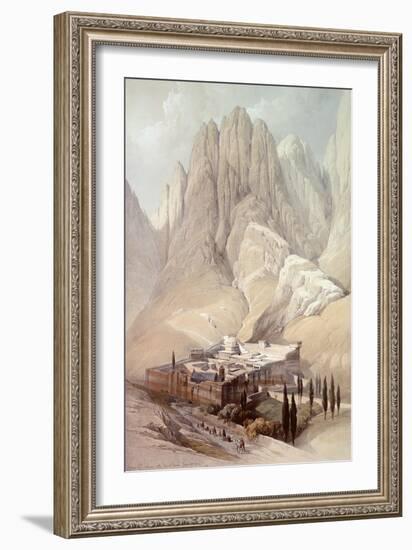 Convent of St.Catherine with Mount Horeb, February 19th 1839, Plate 118 from Volume III of 'The…-David Roberts-Framed Giclee Print