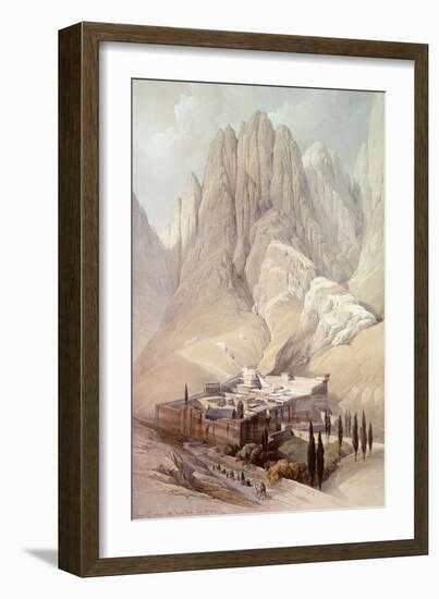 Convent of St.Catherine with Mount Horeb, February 19th 1839, Plate 118 from Volume III of 'The…-David Roberts-Framed Giclee Print