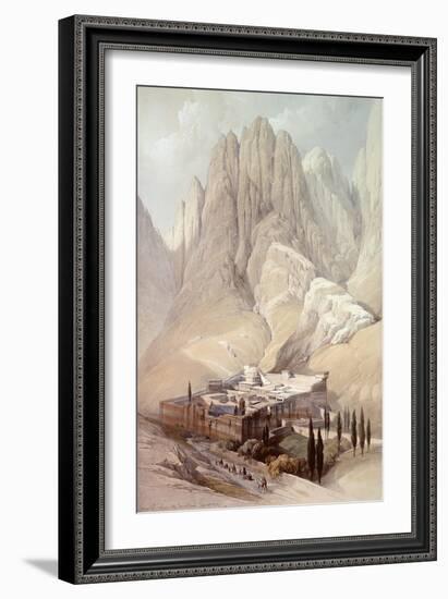 Convent of St.Catherine with Mount Horeb, February 19th 1839, Plate 118 from Volume III of 'The…-David Roberts-Framed Giclee Print