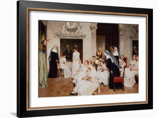 Convent Scene in Venice-Eugen von Blaas-Framed Giclee Print