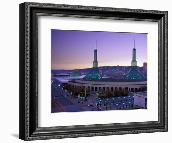 Convention Center at Sunset, Portland, Oregon, USA-Janis Miglavs-Framed Photographic Print