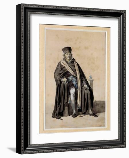 Convention: Civic Costume Project 1793 “” the Habit of Judge”” Drawing by Jacques Louis David (1748-Jacques Louis David-Framed Giclee Print