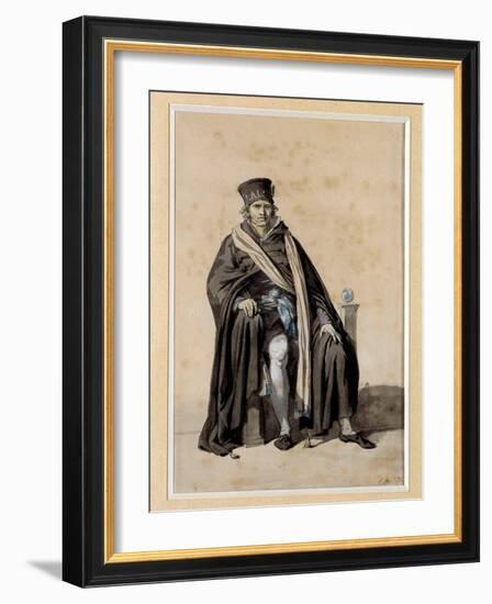 Convention: Civic Costume Project 1793 “” the Habit of Judge”” Drawing by Jacques Louis David (1748-Jacques Louis David-Framed Giclee Print