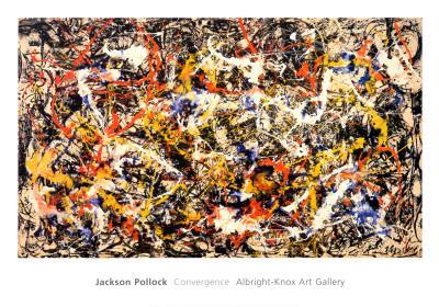 Painting Picture Abstract Jackson Pollock Number 5 Print Large Framed Print 