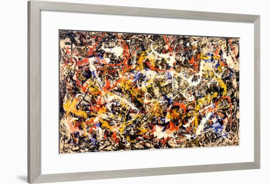 Convergence-Jackson Pollock-Framed Art Print