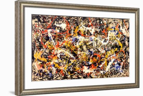 Convergence-Jackson Pollock-Framed Art Print