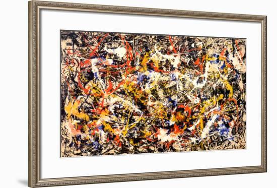 Convergence-Jackson Pollock-Framed Art Print