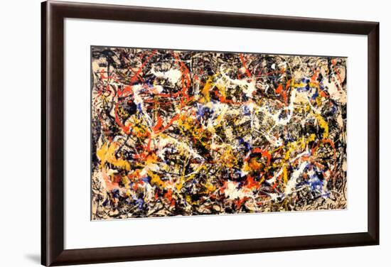 Convergence-Jackson Pollock-Framed Art Print