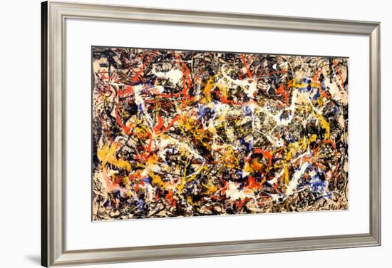 Convergence-Jackson Pollock-Framed Art Print