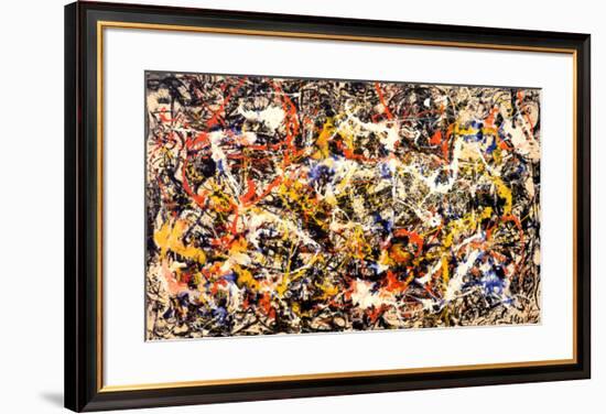 Convergence-Jackson Pollock-Framed Art Print