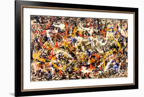 Convergence-Jackson Pollock-Framed Art Print