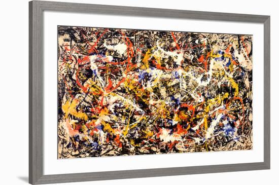 Convergence-Jackson Pollock-Framed Art Print