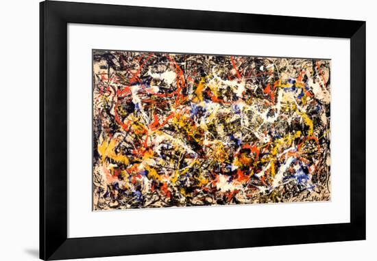 Convergence-Jackson Pollock-Framed Art Print