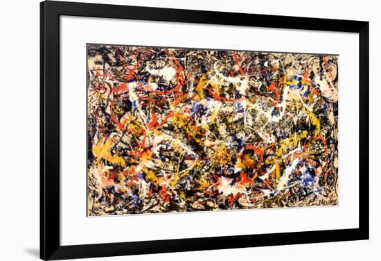 Convergence-Jackson Pollock-Framed Art Print