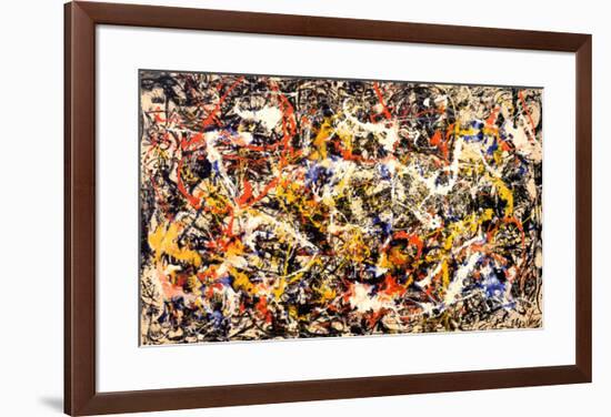 Convergence-Jackson Pollock-Framed Art Print