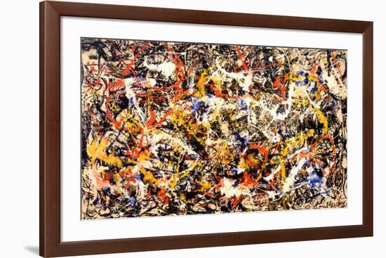 Convergence-Jackson Pollock-Framed Art Print