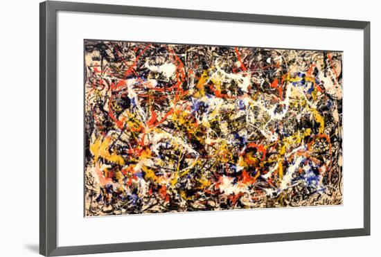 Convergence-Jackson Pollock-Framed Art Print