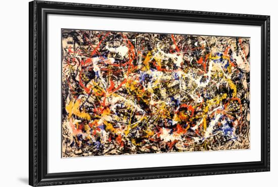 Convergence-Jackson Pollock-Framed Art Print