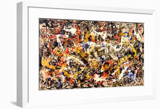 Convergence-Jackson Pollock-Framed Art Print