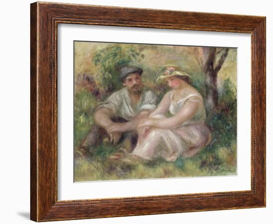 Conversation, 1912 (Oil on Canvas)-Pierre Auguste Renoir-Framed Giclee Print