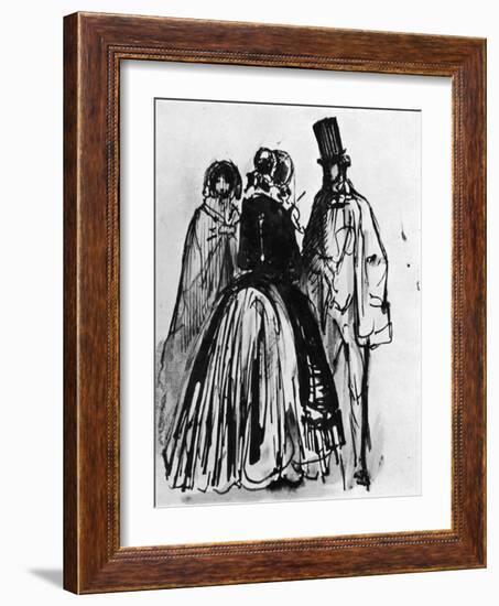 Conversation, 19th Century-Constantin Guys-Framed Giclee Print