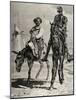 Conversation Between Don Quixote and Sancho Panza after the Adventure of the Windmills. Engraving-null-Mounted Giclee Print