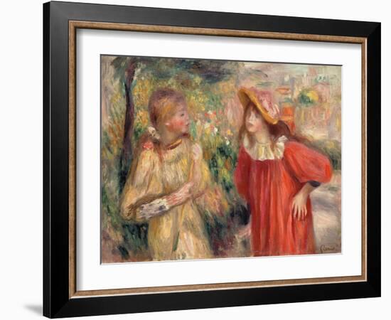 Conversation Between Girls, 1895-Pierre-Auguste Renoir-Framed Giclee Print