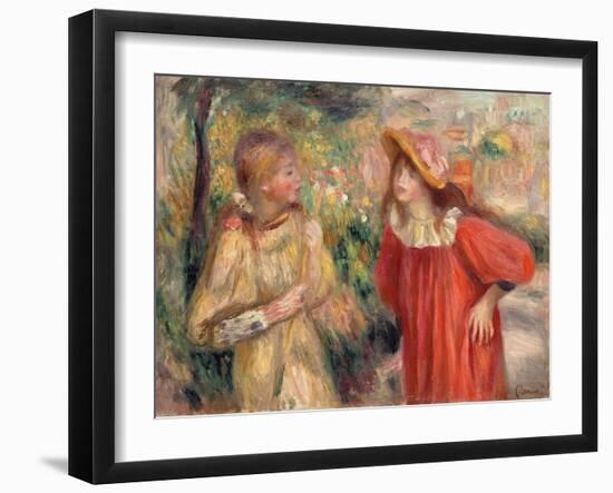 Conversation Between Girls, 1895-Pierre-Auguste Renoir-Framed Giclee Print